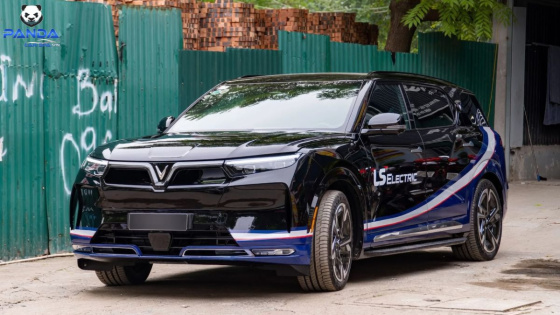 Dán decal đổi màu ô tô VinFast VF9 tại Panda Car Spa Nha Trang