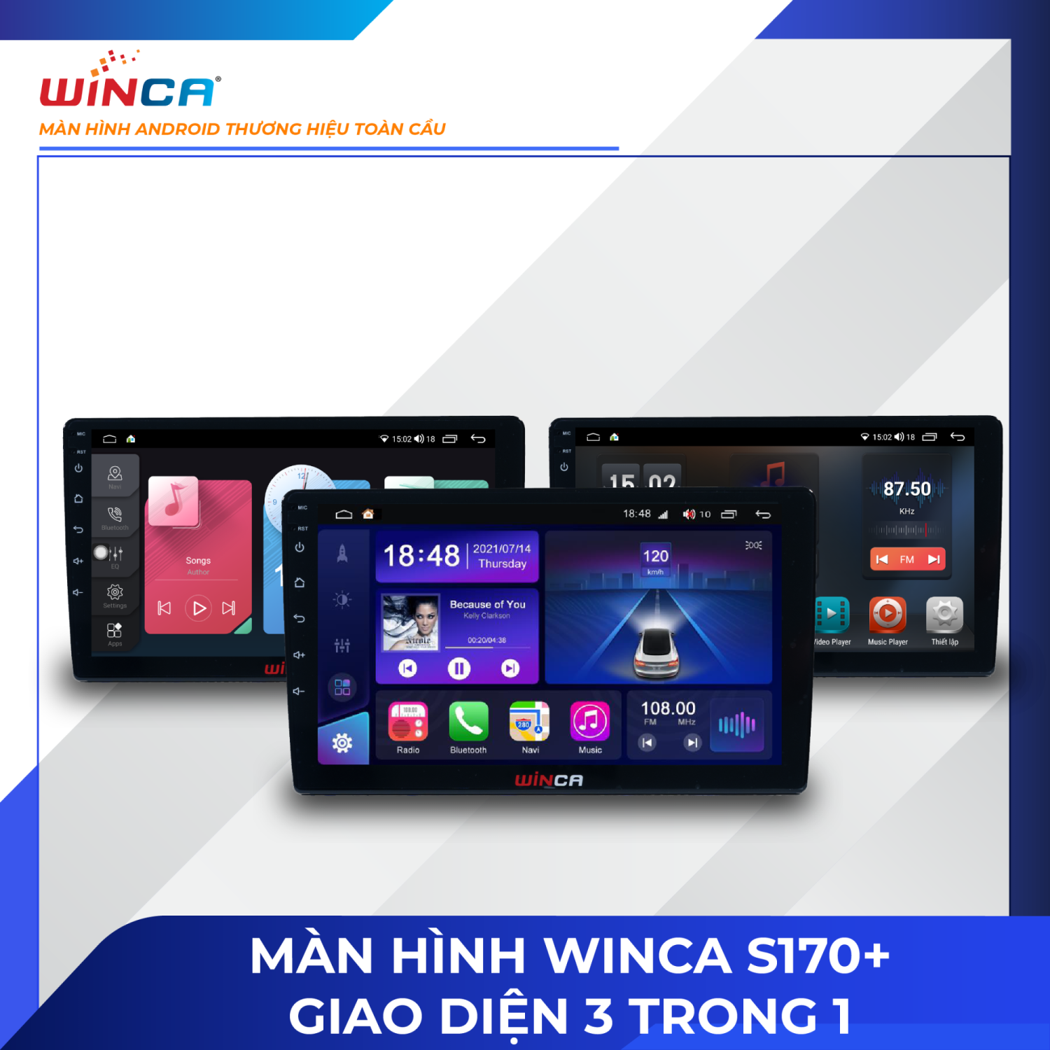Màn Hình Android Winca tích hợp Camera 360 S170+ Pro chất lượng cao